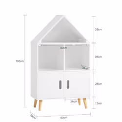 SoBuy KMB58-W scaffale per bambini Cassa - Vista aggiuntiva 5