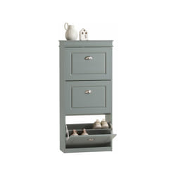 Scarpiera salvaspazio Slim con 3 ante Portascarpe Salvaspazio Regolabili 52x23x117cm Sobuy Grigio FSR94-HG