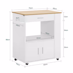 SoBuy FKW113-WN carrello di servizio ristoro - Vista aggiuntiva 4