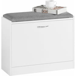 Sobuy - Scarpiera Panca Scarpiera Portascarpe Con Seduta Bianco Profondità24cm FSR16-K-W