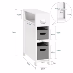 SoBuy BZR83-W armadietto di conservazione per bagno - Vista aggiuntiva 4