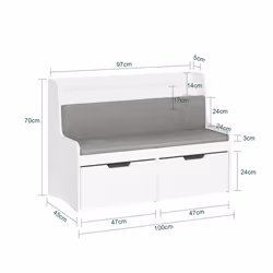 SoBuy KMB66-W scaffale per bambini Cassa - Vista aggiuntiva 4