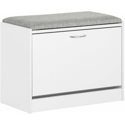 SoBuy Scarpiera Panca Scarpiera Portascarpe Con Seduta Grigio Profondità30cm FSR16-HG