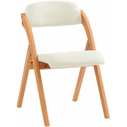 Sedia Pieghevole Sedia da cucina con sedile e schienale imbottiti Sedia da scrivania in faggio bianco FST92-W - Sobuy