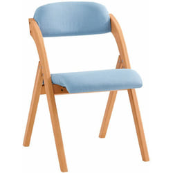 Sedia Pieghevole Sedia da cucina con sedile e schienale imbottiti Sedia da scrivania in faggio blu FST92-BL - Sobuy