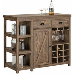 Credenza Buffet Con 3 Vani A Giorno Isola Cucina Tavolo Bar Stile Industriale Vintage 110x55x95 Cm SVW20-N SoBuy