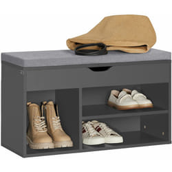 Scarpiera Panca Scarpiera Portascarpe Grigio Con Seduta FSR45-DG Sobuy