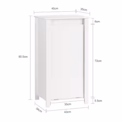 SoBuy BZR100-W armadietto di conservazione per bagno - Vista aggiuntiva 4