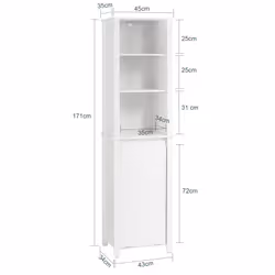 SoBuy BZR102-W armadio soggiorno - Vista aggiuntiva 4