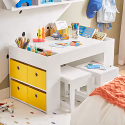 SoBuy KMB75-W scrivania per bambino MDF