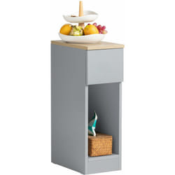 Sobuy - Comodino con cassetto per letto a molle 20x60x35 cm Grigio FBT111-HG