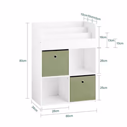 SoBuy KMB79-W scaffale per bambini Cassa - Vista aggiuntiva 4