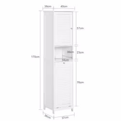 SoBuy BZR124-W armadio soggiorno - Vista aggiuntiva 4