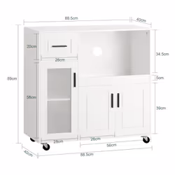SoBuy FSB78-W credenza per soggiorno - Vista aggiuntiva 4