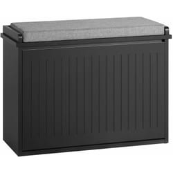 Scarpiera con patta e cuscino per scarpe, 62x46x26 cm colore nero FSR98-SCH - Sobuy
