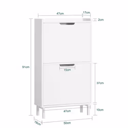 SoBuy FSR151-W scarpiera Aperto - Vista aggiuntiva 4
