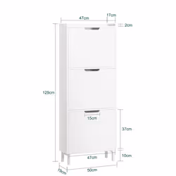 SoBuy FSR151-H-W scarpiera Aperto - Vista aggiuntiva 4