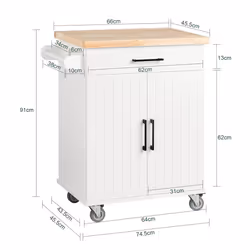 SoBuy FKW119-WN carrello di servizio ristoro - Vista aggiuntiva 4