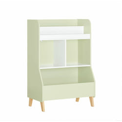 Libreria Per Bambini Con Vani Portaoggetti e Una Scatola Scaffale Per Giocattoli Scaffale Per Bambini Organizzatore Di Giocattoli Verde 60x36x88.8cm