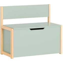 Panca scarpiera per bambini Contenitore giocattolo Ceste portaoggetti Verde 64x30x55cm KMB94-GR - Sobuy