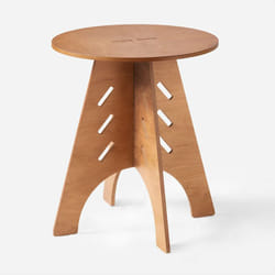 Sobuy - Tavolino Basso Da Salotto Tavolino Laterale Tavolino Da Soggiorno Marrone Φ46.5x54.5cm HFBT01-BR