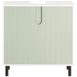 SoBuy Mobile Sottolavabo Mobile Bagno Con Armadietto A 2 Ante E 2 Ripiani, Mobiletto Bagno Salvaspazio In Legno Verde 60x30x60cm BZR139-GR