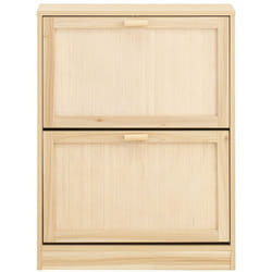 Scarpiera Slim Da Ingresso Con 2 Ante e 2 Ripiani Naturale 60x24x80cm FSR160-N - Sobuy