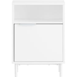 Sobuy - Comodino per letto Tavolino stretto Tavolo telefono Comodino con cassetto Bianco 40x35x57cm FBT124-W