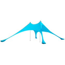 Tenda da spiaggia portatile tenda parasole spiaggia con protezione dai raggi uv upf 30+ Azzurro OZT01-HB - Sobuy