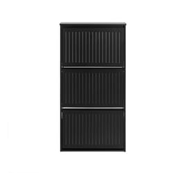 Scarpiera Con 3 Ribalte e 6 Ripiani Scarpiera Con Scomparto Aggiuntivo Portascarpe Salvaspazio Nero 61x26x120cm FSR165-H-SCH - Sobuy