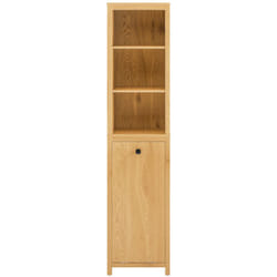 Sobuy - Mobile alto da bagno colonna bagno con portabiancheria armadio da terra 40x35x173cm BZR95-SN Naturale Chiaro