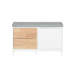 Mobile scarpiera Panca Ingresso Panca con cuscino seduta cassapanca Contenitore Moderna Bianco 30x80x51cm FSR167-WN - Sobuy