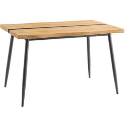SoBuy Tavolo da Pranzo, Tavolo da Bistrò, Bancone da Cucina, Stile Vintage Nero-Naturale 120x78x75 cm FWT110-N