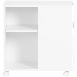 Sobuy - Carrello Portaoggetti Supporto multifunzione per stampante e classificatore Armadio da ufficio Bianco 58x35x59cm ASK05-W