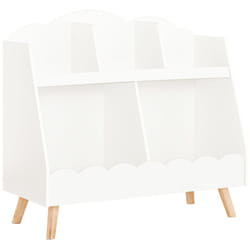 Sobuy - Libreria per bambini Scaffale portaoggetti con 5 scomparti Bianco 82x35x76cm KMB100-W