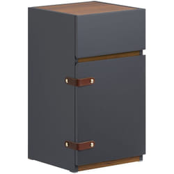 Comodino con cassetto Comodino da letto Tavolino da divano Tavolino stretto Grigio scuro 30x60x55 cm FBT146-DG - Sobuy