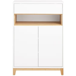 Sobuy - Mobile multifunzionale per ingresso, soggiorno e cucina, con 1 cassetto, 1 scomparto e 2 porte, mobile per scarpe e armadio da stoccaggio,