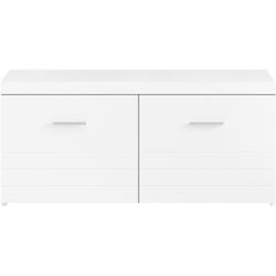 Scarpiera con seduta Panca con vano portaoggetti Panca da ingresso Bianco 100x35x45cm FSR178-W - Sobuy