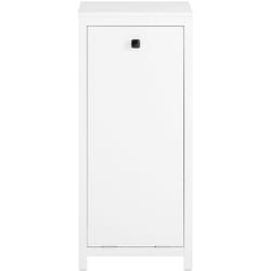 Mobile lavanderia con cesto portabiancheria pieghevole mobile porta biancheria per bagno 40x35x90 cm BZR96-W Bianco - Sobuy