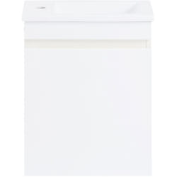Sobuy - Mobili da bagno sospeso Mobile lavabo con 1 anta Bianco 41x25x52cm BZR170-W