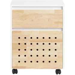 Sobuy - Carrello da ufficio Armadi archivio traslabili Tavolino 45x45x59cm ASK06-WN