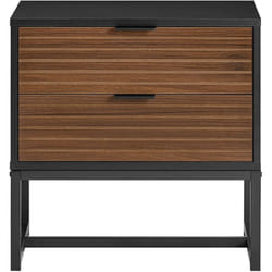 Sobuy - Comodino per letto con 2 cassetti Tavolino stretto Comodino telefono vintage Marrone 50x40x50cm FBT156-BR
