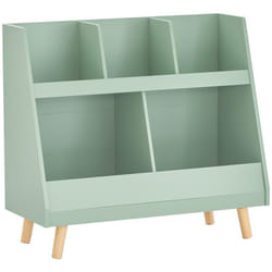 Libreria montessoriana per bambini Scaffale portagiochi Portariviste L86P36A78 cm KMB19-GR - Sobuy