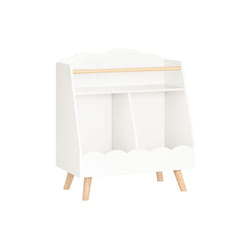 Libreria per bambini Scaffale portaoggetti con 3 scomparti Bianco 61x35x71cm KMB100-K-W - Sobuy