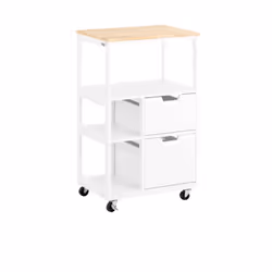 Questo pratico carrello da cucina è dotato di due ampi cassetti e tre ripiani a giorno. Vuoi organizzare bene lo spazio della ...