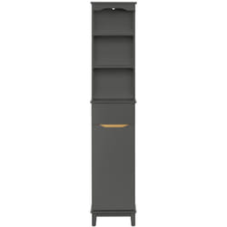 Mobile alto da bagno Mobile colonna bagno salvaspazio Armadio da terra Colore grigio 35x30x170 cm BZR112-DG - Sobuy