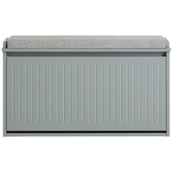 Panca scarpiera, Scarpiera con patta e cuscino per scarpe, Grigio 80x26x45cm FSR98-L-HG - Sobuy