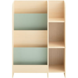 Libreria per bambini con 3 ripiani Scaffale a scala Scaffale per giocattoli Organizzatore di giocattoli Verde 63x30x90cm KMB114-GR - Sobuy