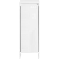 SoBuy Portabiancheria Bianco per Bagno, Mobiletto Salvaspazio con Cesto per Biancheria, 30x30x87cm BZR154-W