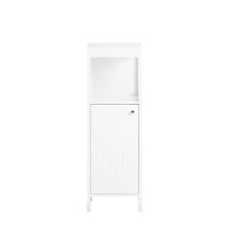 SoBuy Mobiletto da bagno salvaspazio Mobile Cucina Armadio Bagno Bianco 30x30x89cm BZR186-W
